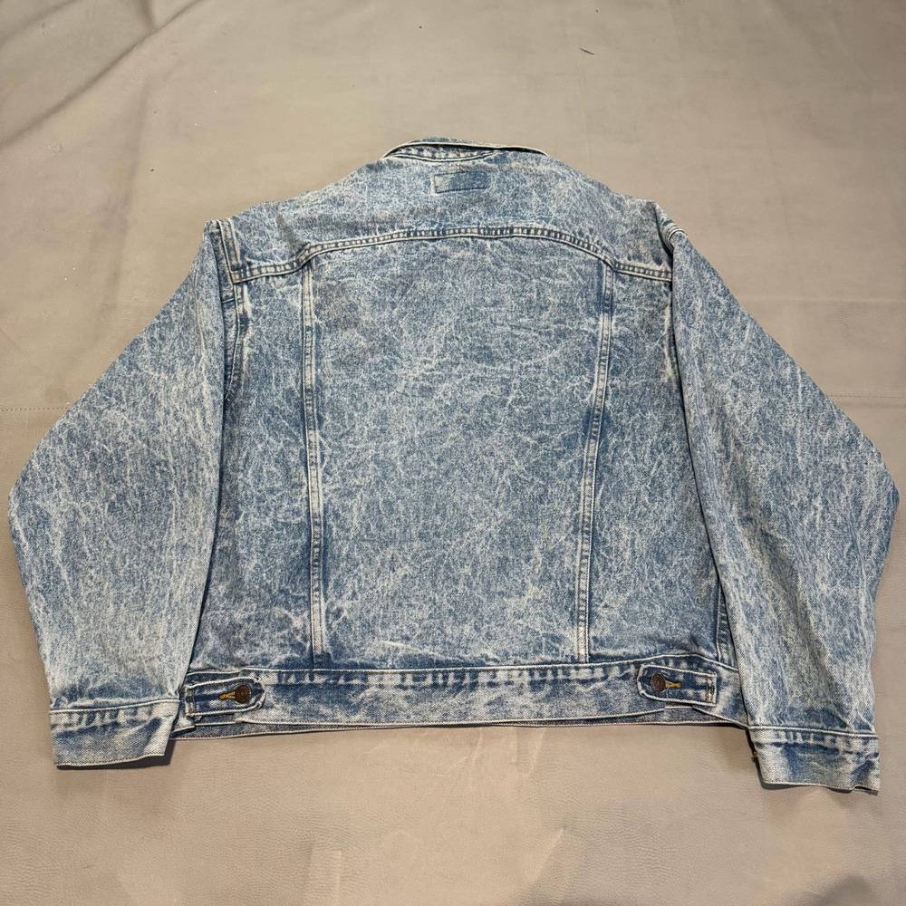 True VTG 80 Levis 70507 0219 Type 3 Acid Wash Marble Denim Trucker Jacket XL USA - Picture 2 of 8